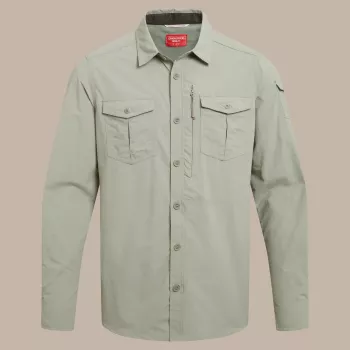 Craghoppers NosiLife Adventure LS Shirt III - férfi utazóing, Bay Leaf, M