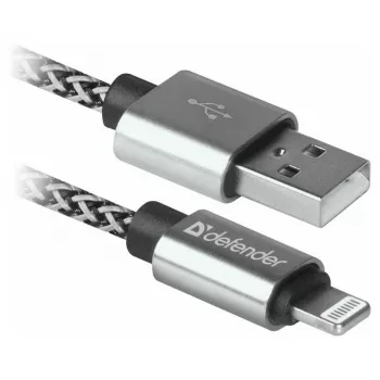 Defender USB-A - Lightning kábel 1,0m 2,1A fehér