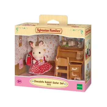 Sylvanian Families Chocolate Rabbit Sister íróasztal-készlet