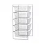 Prosperplast Rato 5 fiókos tárolószekrény antracit színben, 89x45x55 cm, rattan hatású polipropilén
