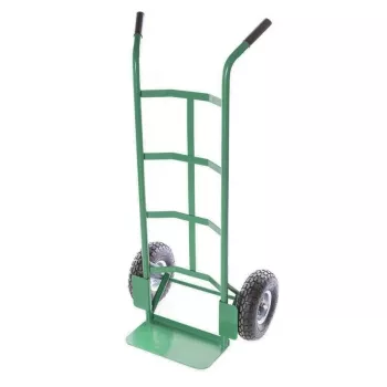 Sackkarre HT008 150 kg összecsukható acél kézikocsi tömörgumi kerekekkel fekete/piros