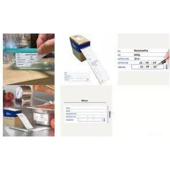 Avery HACCP élelmiszer-címkék, 98 x 40 mm, fehér, lekerekített sarkú, kézzel írható, előnyomtatott, 250 címke
