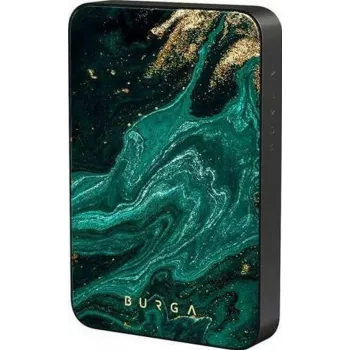 Burga mágneses 5000 mAh powerbank Emerald Pool Gunmetal