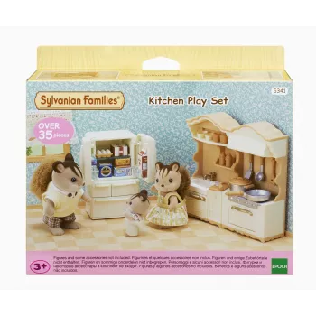 Sylvanian Families vidéki ház konyha hűtőszekrénnyel - babaház bútor szett