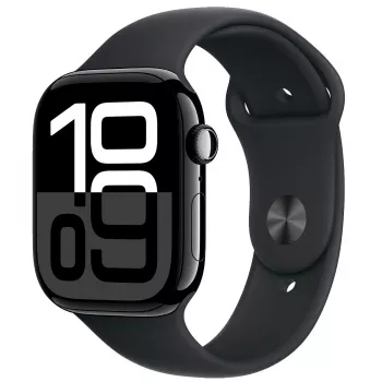 Apple Watch 10 LTE 46mm alumínium tok éjfekete sport szíjjal - éjfekete