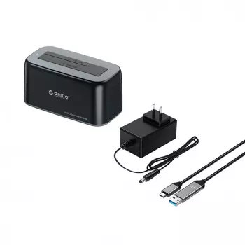 ORICO 6819C3 két rekeszes USB 3.0 SATA dokkoló 2,5/3,5 inch HDD/SSD-hez - fekete