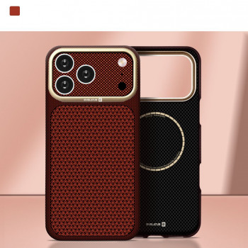 Evelatus Apple iPhone 18 Pro Carbon Premium Edition MagSafe Case Burgundy