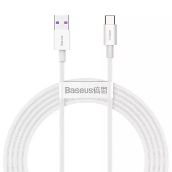 Baseus Superior Series USB-A – USB-C kábel, 66W gyors töltés, 2m, fehér