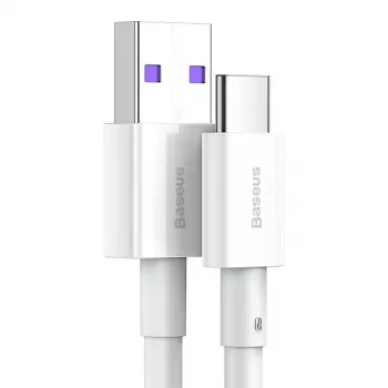 Baseus Superior Series USB-A – USB-C kábel, 66W gyors töltés, 2m, fehér