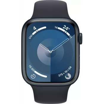 Apple Watch 9 GPS + Cellular 45mm, Mitternacht, Sport Band M/L (MRMD3ET/A)