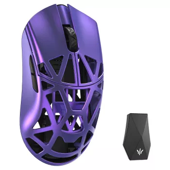 WLMOUSE Beast X Max Solid Sides gamer egér, Omron optikai kapcsolók - lila