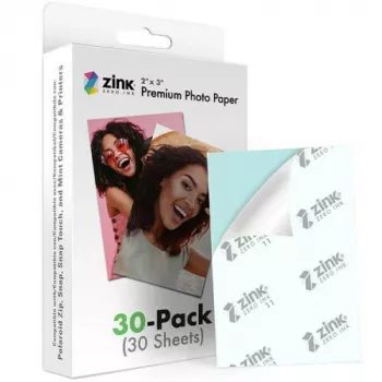 ZINK prémium fotópapír 2x3 30 lap - fényes, ragasztós hátlappal Zero-Ink nyomtatókhoz
