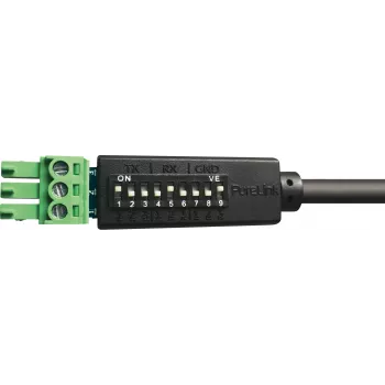 PureLink PureTools RS-232 soros vezérlőkábel, Phoenix 3 pólusú DB9 dugóra, 1m, átkapcsolható tűkiosztás, fekete