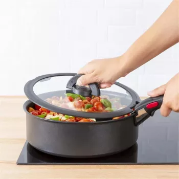 TEFAL Ingenio 16 cm edzett üveg fedél lehajtható fogantyúval L9846153