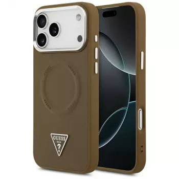 Guess Triangle Logo MagSafe tok iPhone 17 Pro-hoz (barna)