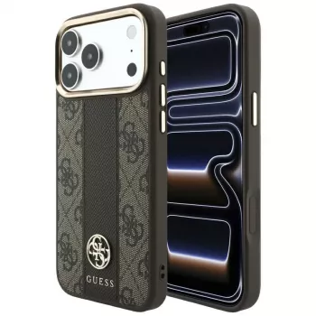 Guess 4G Stripe Round and Classic Logos MagSafe tok iPhone 18 Pro / 17 Pro készülékhez - barna