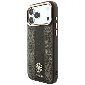 Guess 4G Stripe Round & Classic Logos MagSafe tok iPhone 18 Pro Max / 17 Pro Max-hoz - barna