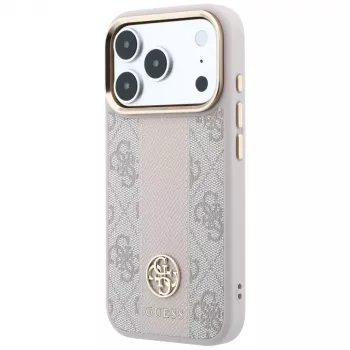 GUESS 4G Stripe Round and Classic Logos MagSafe tok iPhone 18 Pro Max / 17 Pro Max készülékhez - rózsaszín