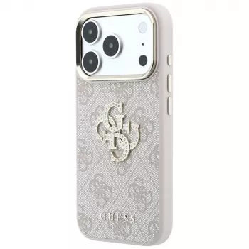 Guess 4G Big Strass Logo tok iPhone 17 Pro / 18 Pro-hoz - rózsaszín