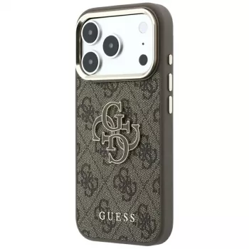 Guess 4G & Big Resin Logo tok iPhone 17 Pro Max / 18 Pro Max-hoz - barna