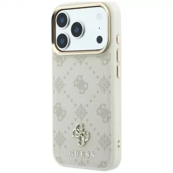 Guess Peony 4G Small Logo MagSafe tok iPhone 18 Pro / 17 Pro-hoz - bézs