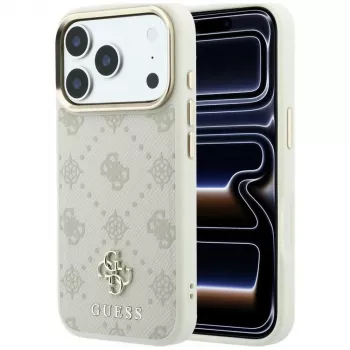 Guess Peony 4G Small Logo MagSafe tok Apple iPhone 17 Pro Max / 16 Pro Max-hoz – bézs
