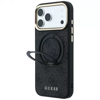 Guess Ring Stand 360 4G Classic Logo MagSafe tok iPhone 18 Pro Max / 17 Pro Max-hoz - fekete