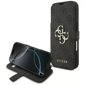 Guess Book 4G Metal Logo tok iPhone 18 Pro / 17 Pro készülékhez - fekete