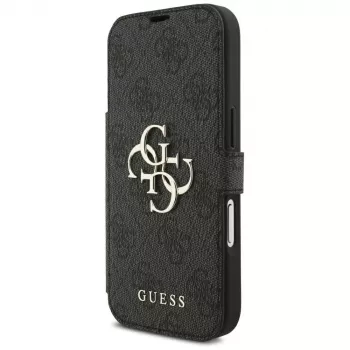 Guess Book 4G Metal Logo tok iPhone 18 Pro / 17 Pro készülékhez - fekete