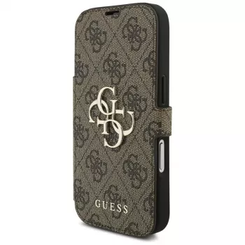 Guess Book 4G Metal Logo tok Apple iPhone 18 Pro / 17 Pro készülékhez – barna