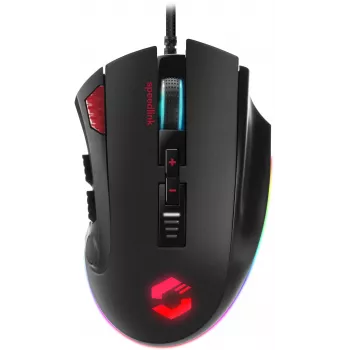 Speedlink Tarios vezetékes USB gamer egér, RGB, 24000 DPI (SL-680012-BK)