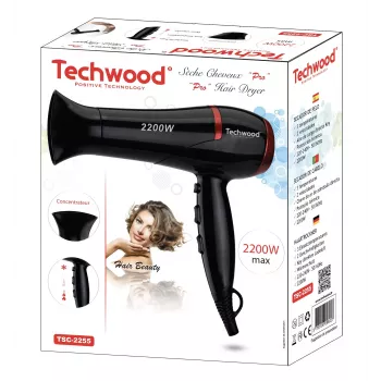 Techwood TSC-2255 Pro hajszárító, 2200W, fekete (TSC-2255)