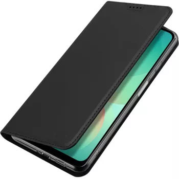 Nevox Vario Series könyvtok Samsung Galaxy A27 5G készülékhez – fekete PU bőr pénztárcatartó tok kártyarekeszekkel, bankjegyzsebbel és kitámasztó funkcióval