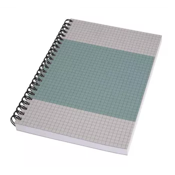 SIGEL SN600 Quicknote spirál notesz, A5, kockás, softcover, kék/szürke, 160 oldal