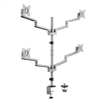 Logilink négyszeres monitorállvány, 17-32 inch, alumínium, ezüst