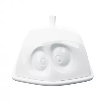 FIFTYEIGHT vajtartó rejtett fehér – porcelán vajtartó rejtett arccal