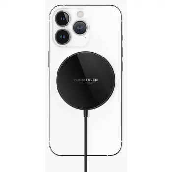 Vonmählen Aura Mini mágneses vezeték nélküli töltő USB-C kábellel, 15W, fekete