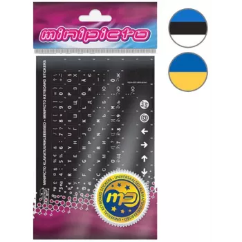 Kolm Lõvi Minipicto észt/ukrán billentyűzet-matrica (KB-UNI-ESTUKR02TW-BL)