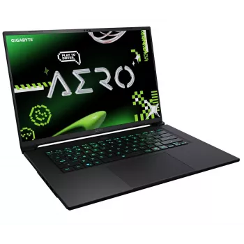 GIGABYTE AERO X16 4PHN4EEC64DH 16 inch UHD+ OLED laptop, AMD Ryzen 9 AI 465, 16GB DDR5, 1TB NVMe SSD, NVIDIA GeForce RTX 5070, Windows 11 Home, fekete