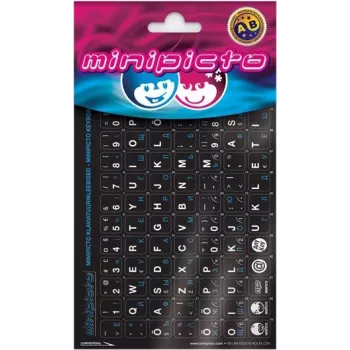 Kolm Lõvi Minipicto észt/orosz, fekete/fehér/kék billentyűzetmatrica (KB-UNI-EE02-BLK-BLUE)