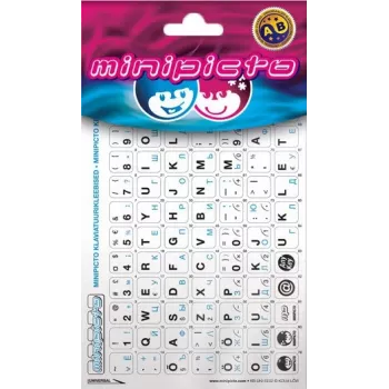 Kolm Lõvi Minipicto billentyűzetmatrica észt/orosz (KB-UNI-EE02-WHT-BLUE)