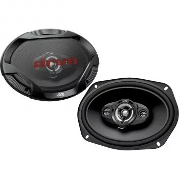 JVC CS-DR6942 6x9 inch 4-utas koaxiális autóhangszóró, 500W csúcsteljesítmény, Carbon-Mica mélynyomó, PEI dóm magassugárzó, pár