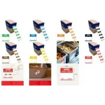 Avery THU napi címkék eltávolítható 25 x 25 mm barna feliratozható vonalakkal lekerekített sarkokkal - 1000 címke