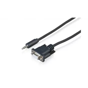 Sony CAB-RSJA1 RS-232C soros vezérlőkábel - DB9 aljzat 3,5 mm-es jack dugóra, 2,5 m, fekete