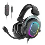 FIFINE H6 AmpliGame RGB 7.1 surround hangzású over-ear USB gamer headset levehető mikrofonnal, fekete