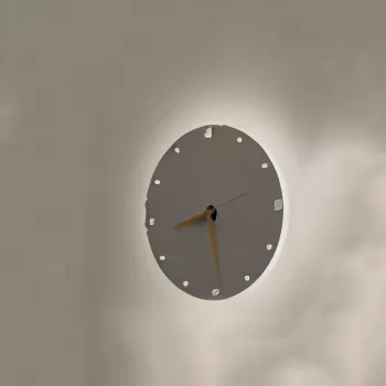 NO NAME LAMP WALL TIME 24CM LED fali lámpa analóg órával, 12W, 960lm, 3000K, fekete, 240mm