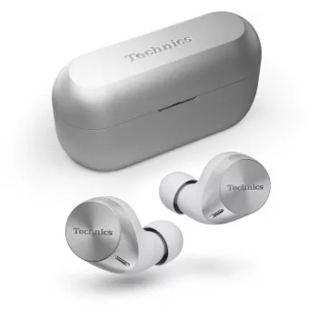 Technics EAH-AZ60M2ES True Wireless fülhallgató Dual Hybrid ANC-vel, LDAC-kel, 8 mm-es meghajtókkal, 3 eszközös multipointtal, IPX4-gyel, ezüst