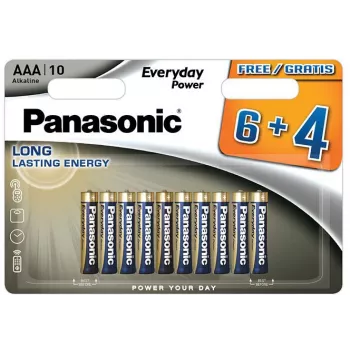 Panasonic Everyday Power AAA alkáli elemek LR03 10-es csomag buborékcsomagolásban (6+4 bónusz)