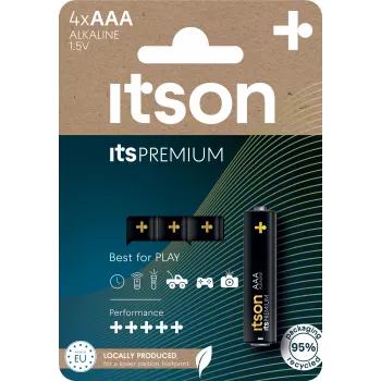 ITSON LR03IPR/4CP AAA alkáli elemek 1,5V 4 darabos csomag