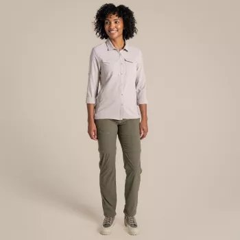 Craghoppers NosiLife Pro LS Shirt III női utazóing - Soft Mushroom, XS